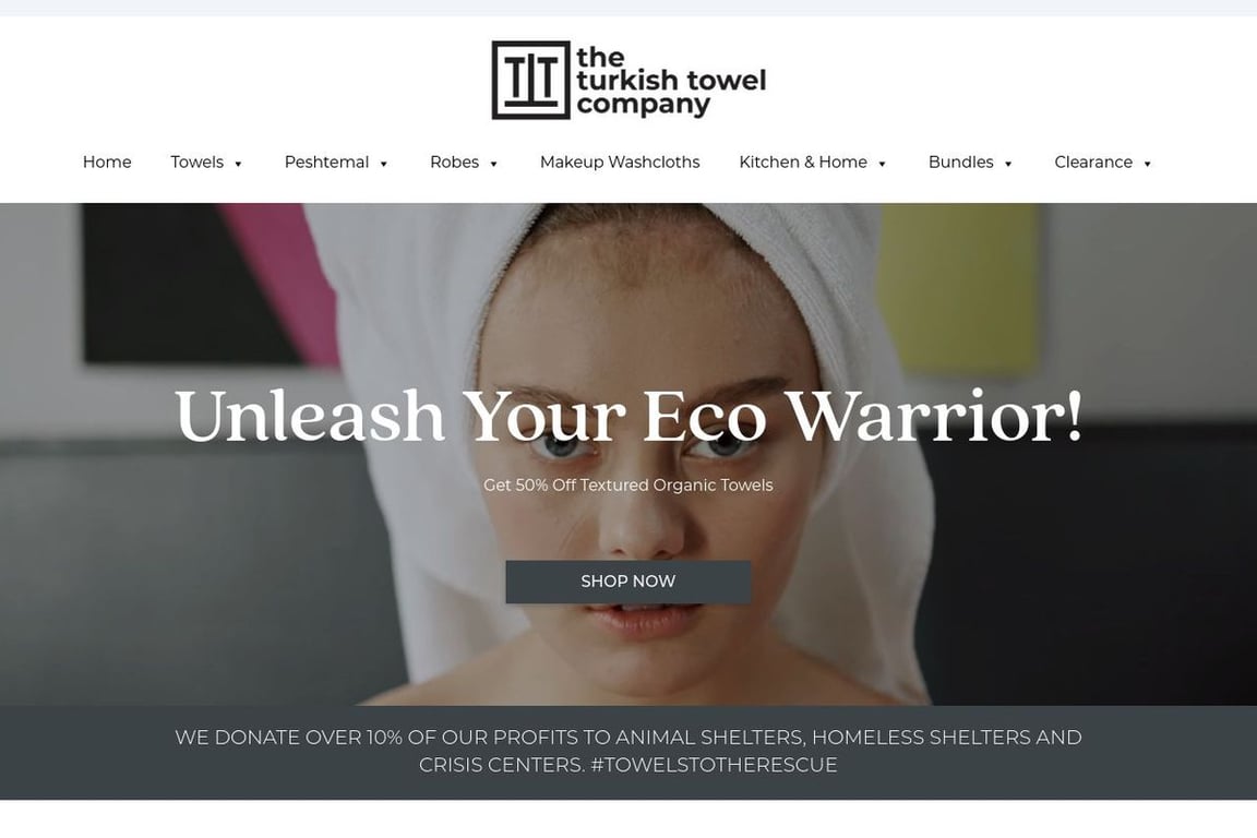 The Turkish Towel Company homepage