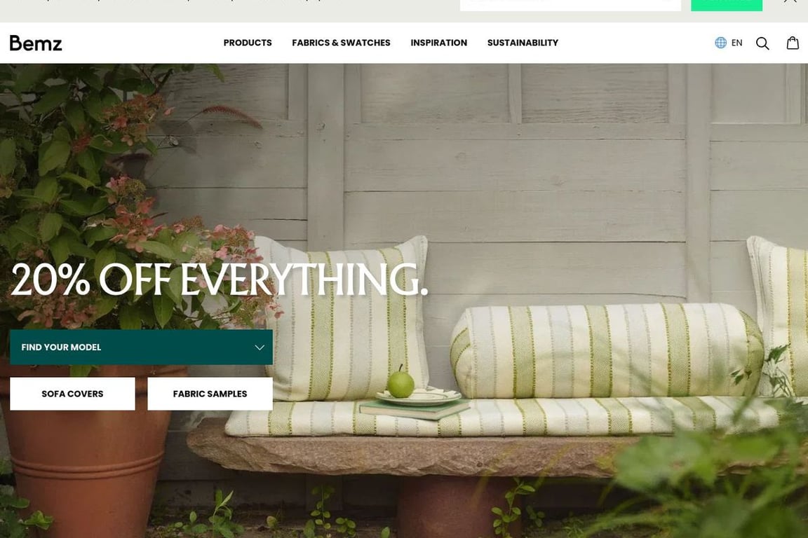 Bemz UK homepage