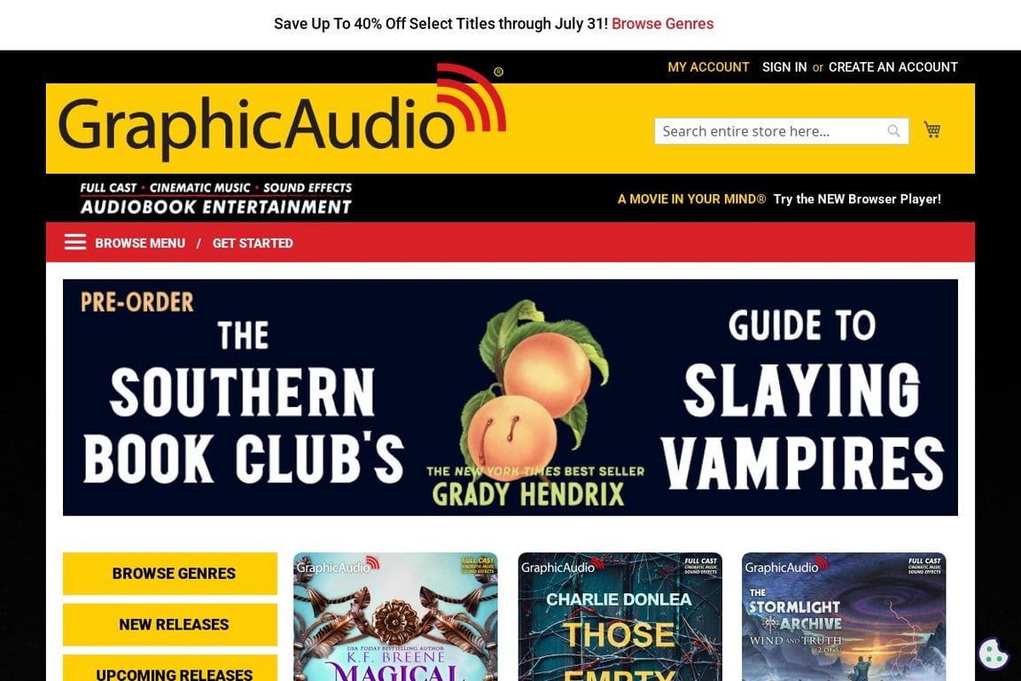 GraphicAudio homepage