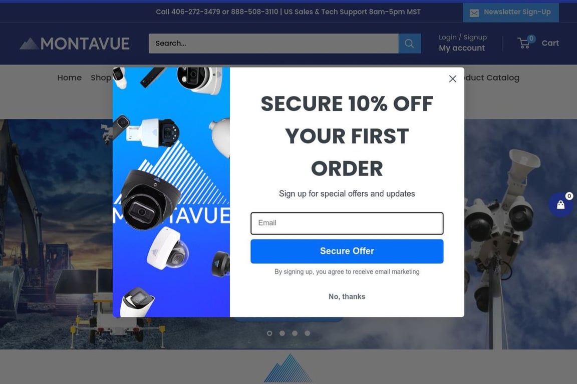Montavue homepage