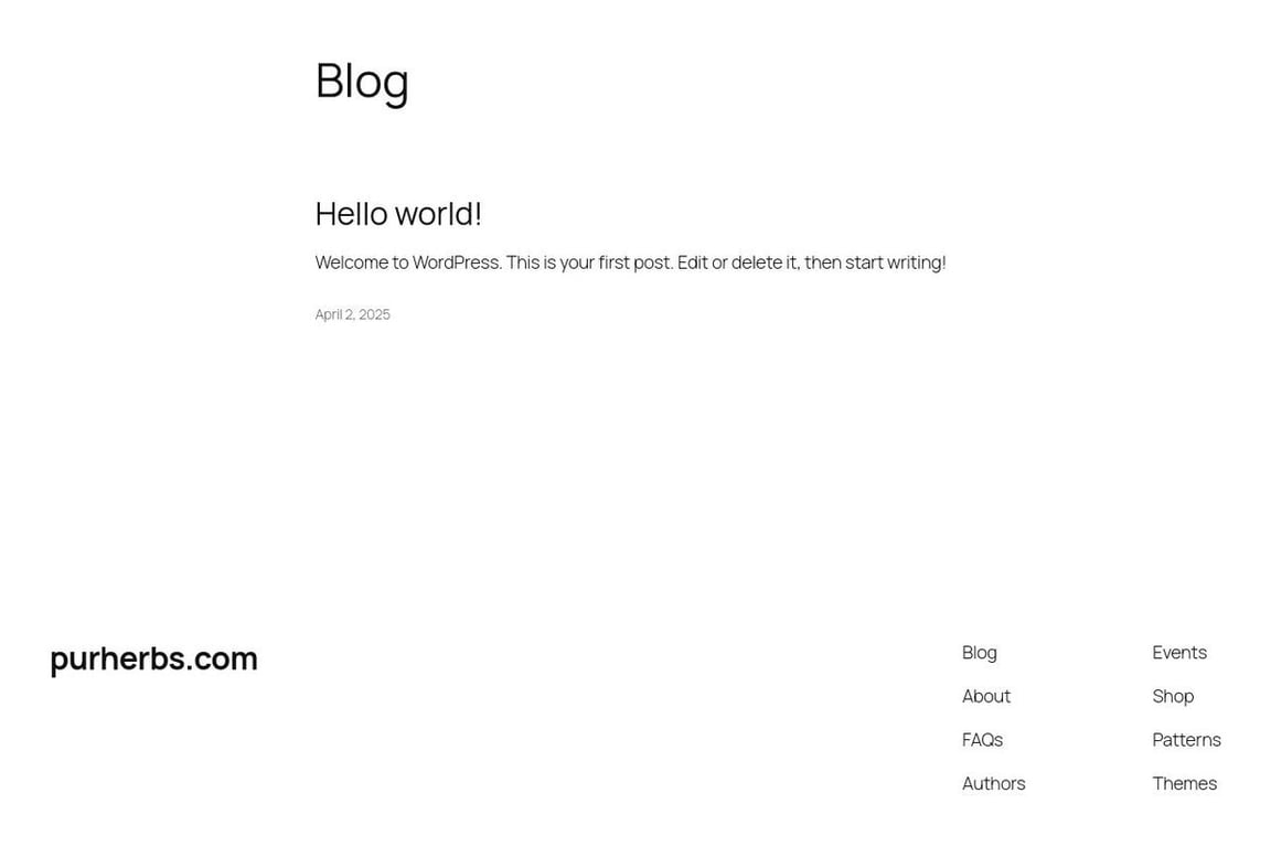 Pur Herbs homepage