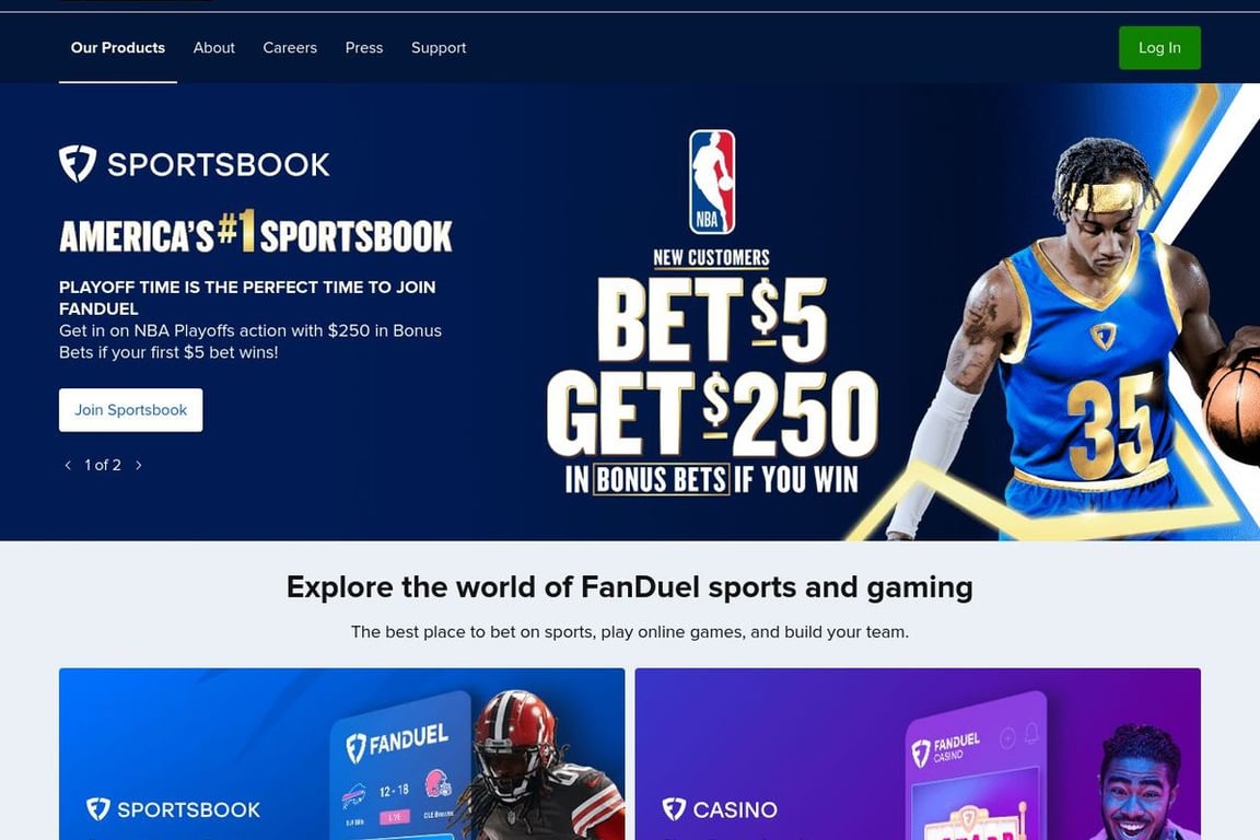 FanDuel homepage
