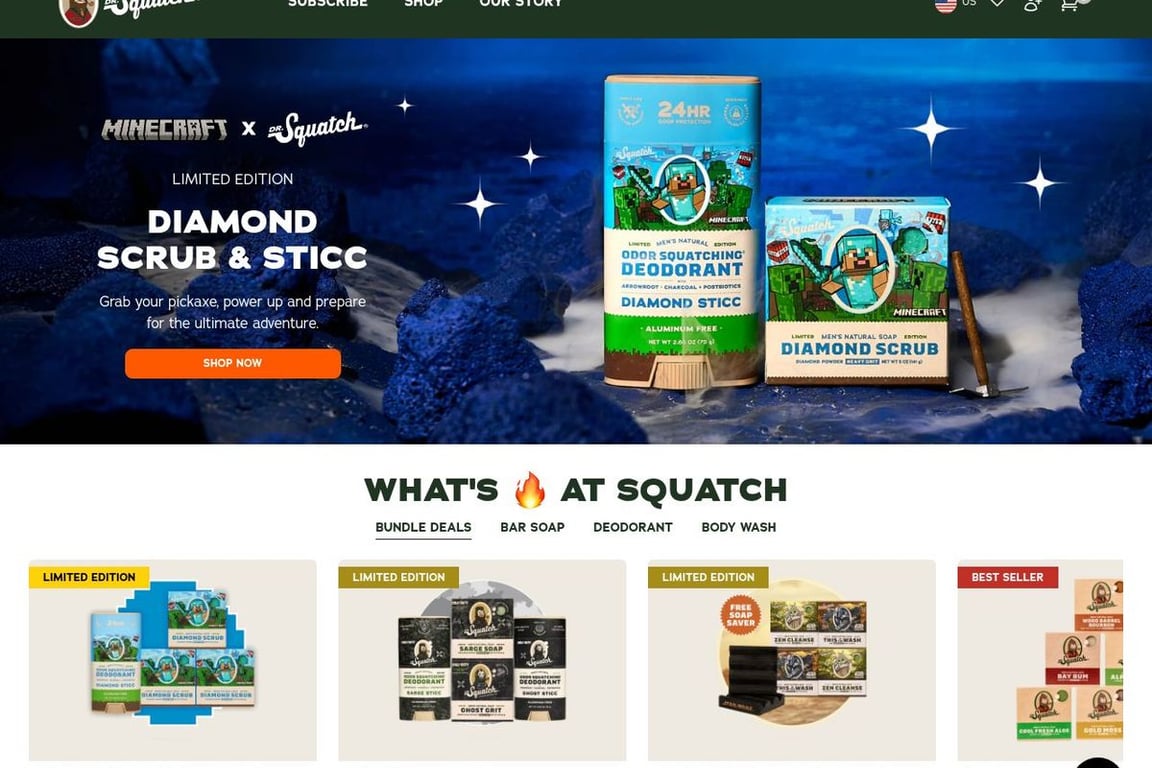 Dr. Squatch homepage