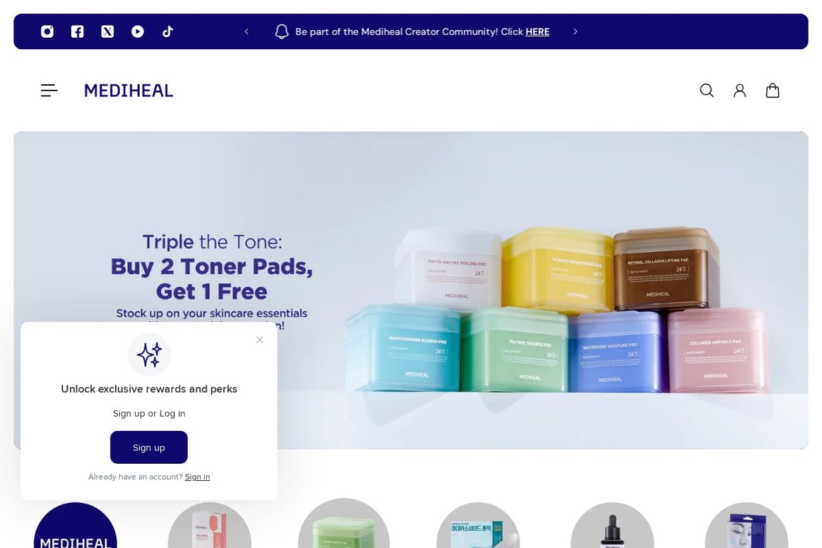 Mediheal homepage