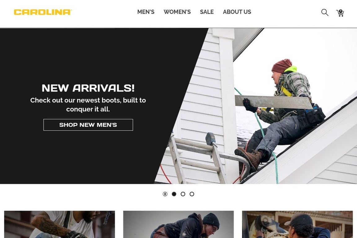 Carolina Footwear homepage