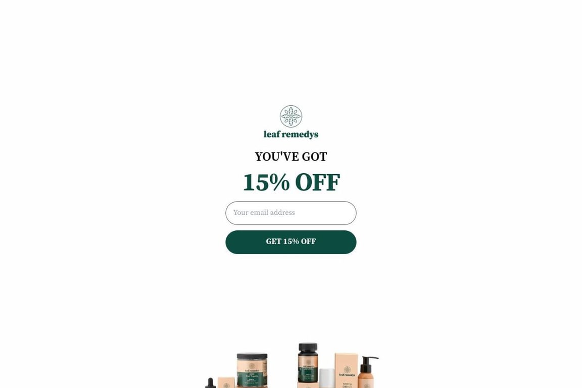 Leaf Remedys CBD homepage