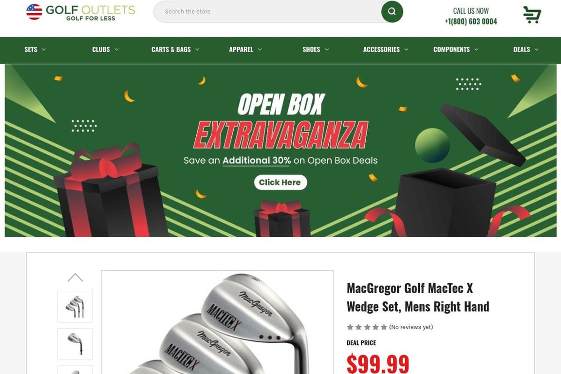 Golf Outlets USA homepage