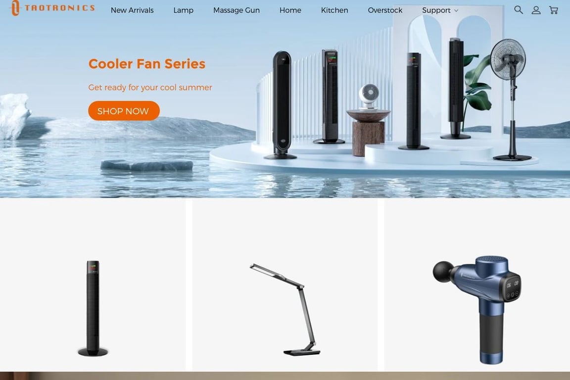 TaoTronics homepage