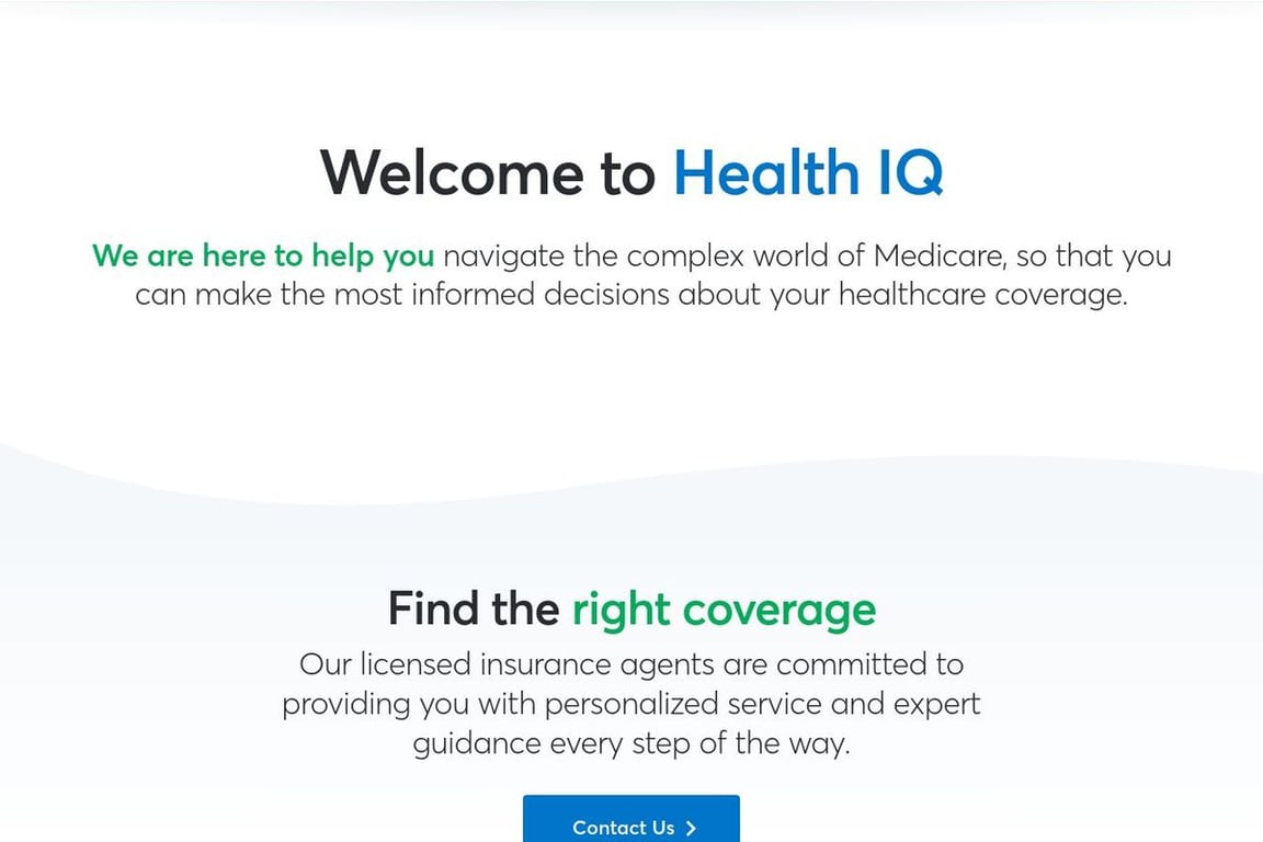Health IQ homepage