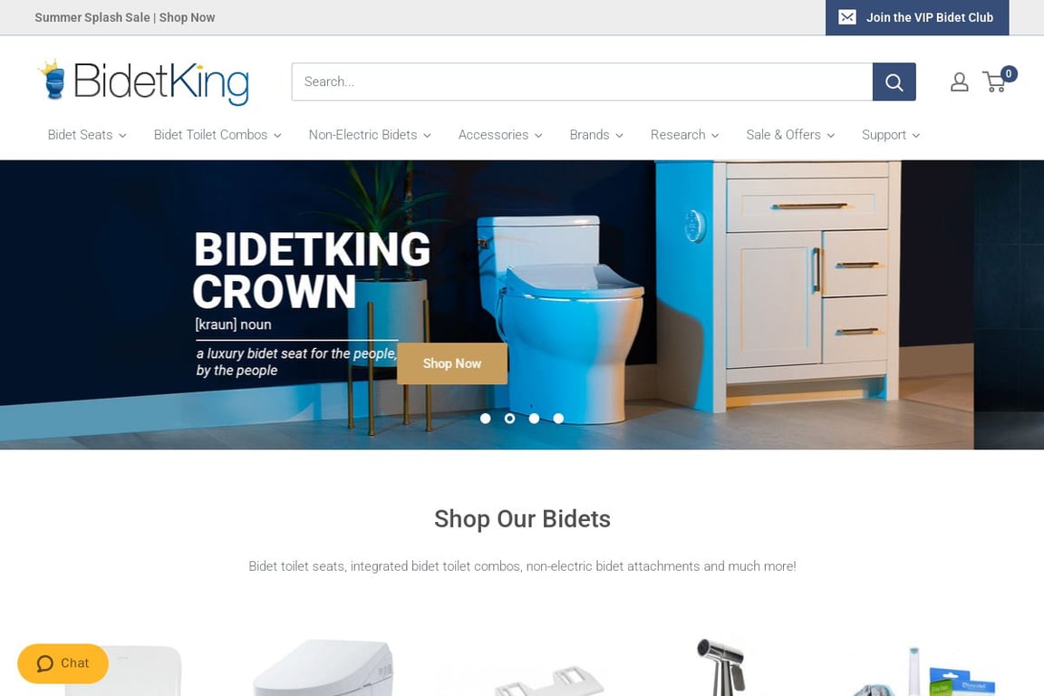 BidetKing.com homepage