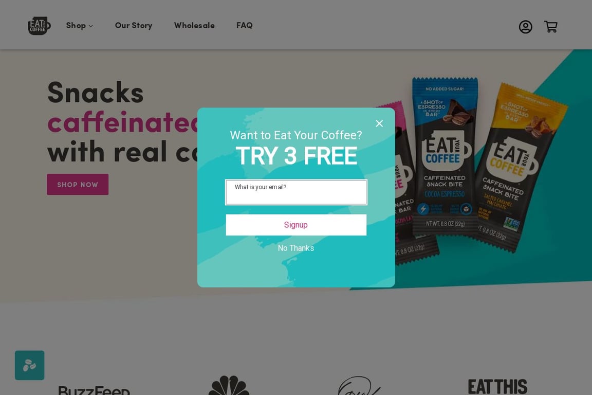 Eat Your Coffee homepage