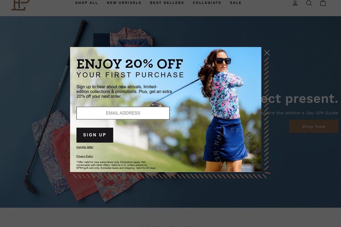 EPNYgolf.com homepage