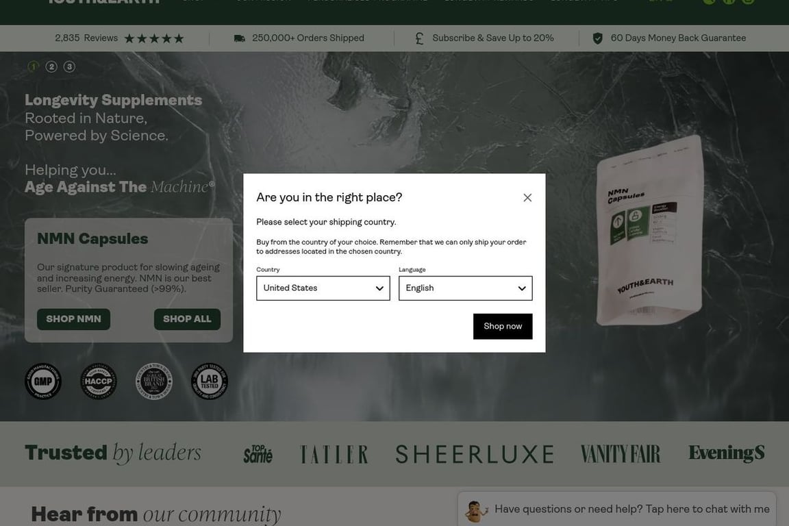 Youth & Earth homepage