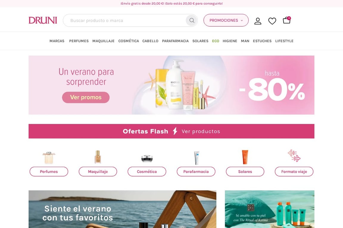 Druni ES homepage