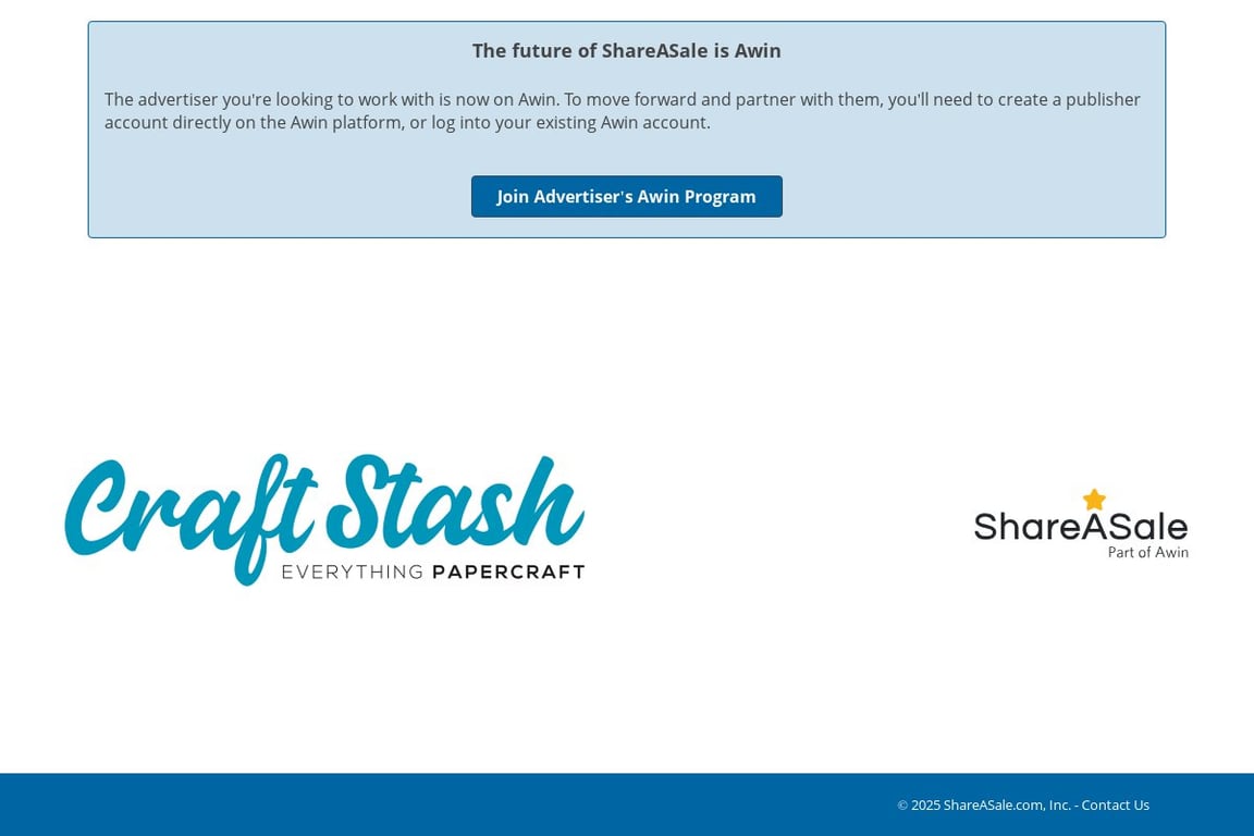 CraftStash US affiliate program signup page