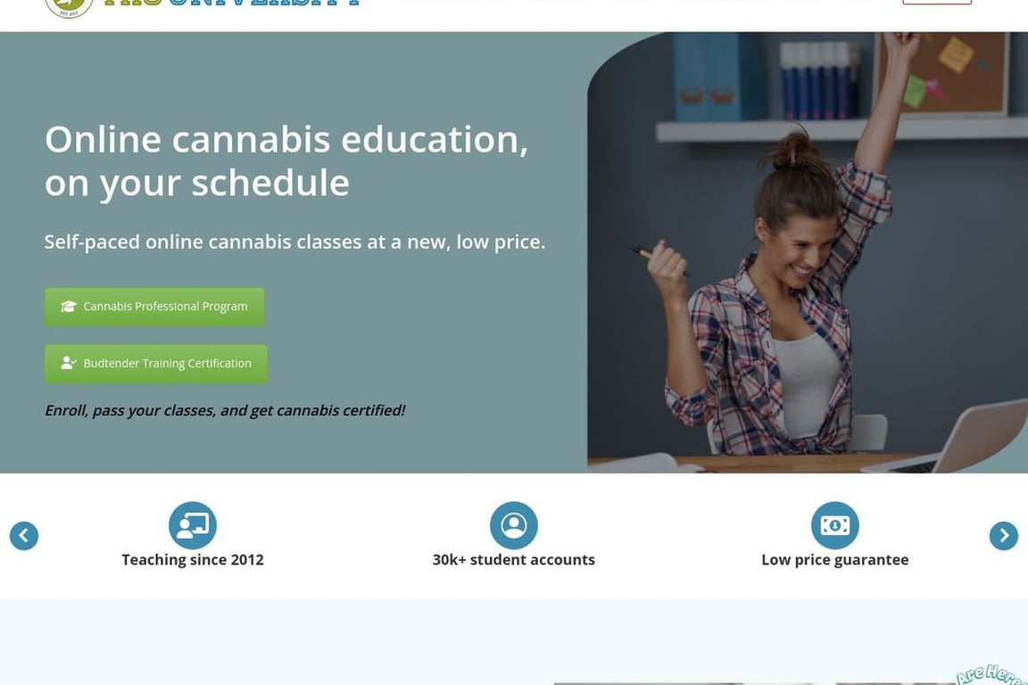 THC University homepage
