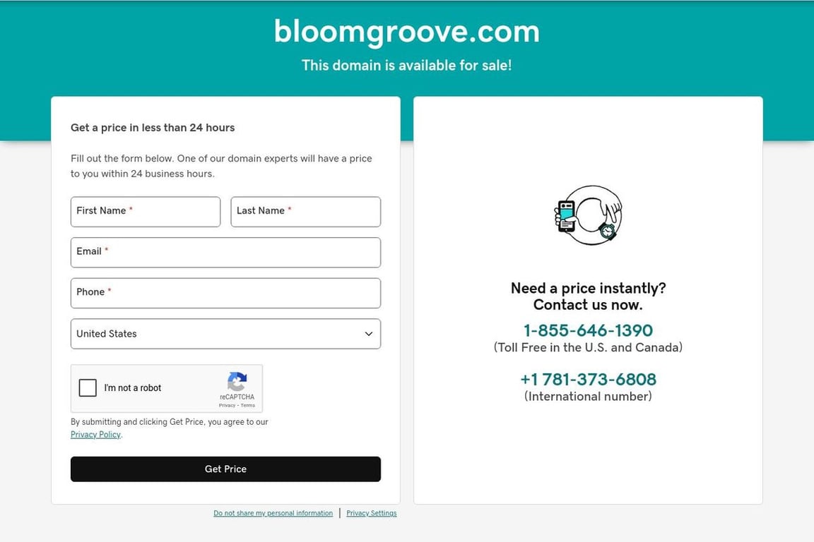 Bloomgrove homepage