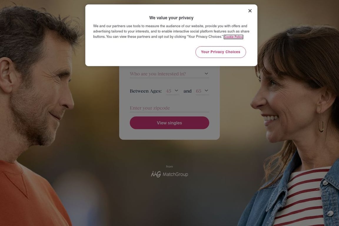 OurTime homepage