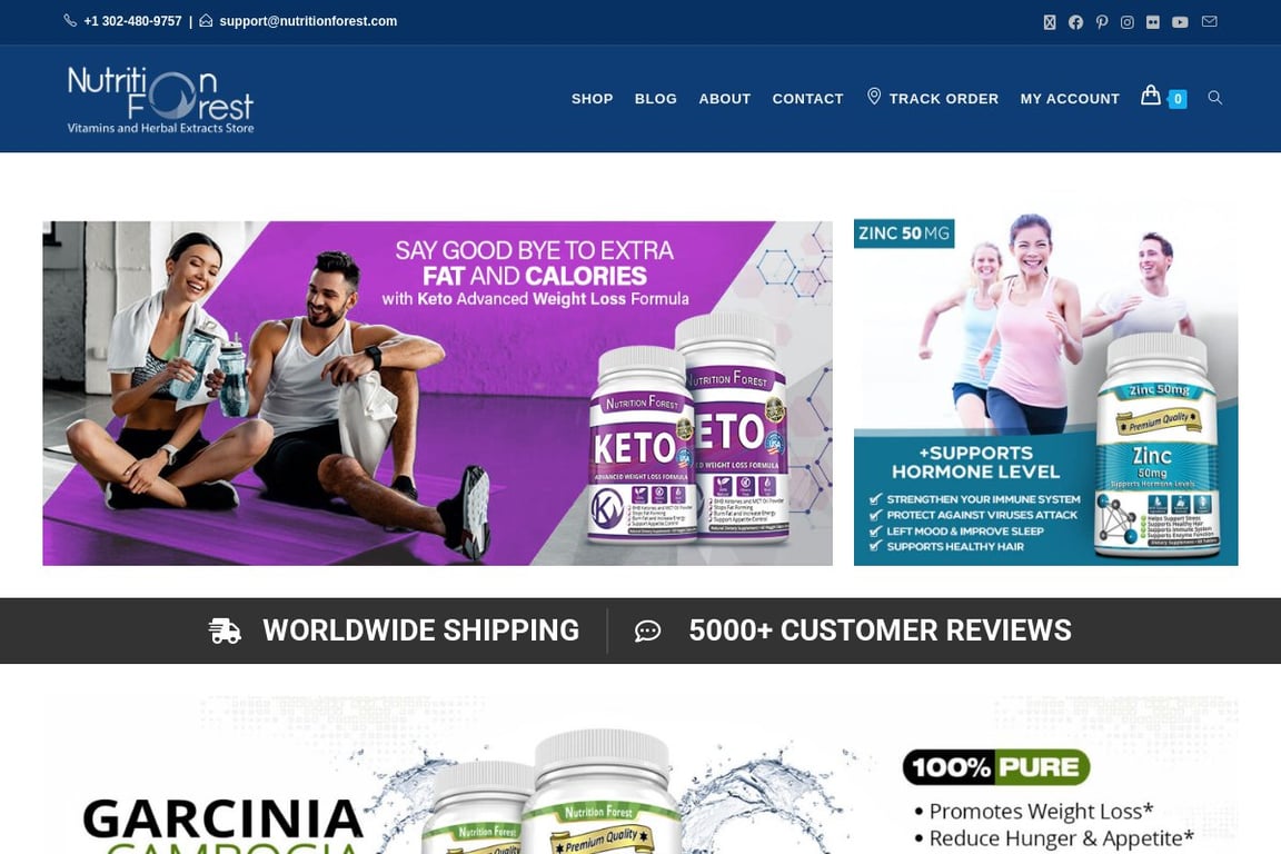 Nutrition Forest homepage