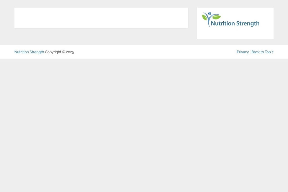 Nutrition Strength homepage