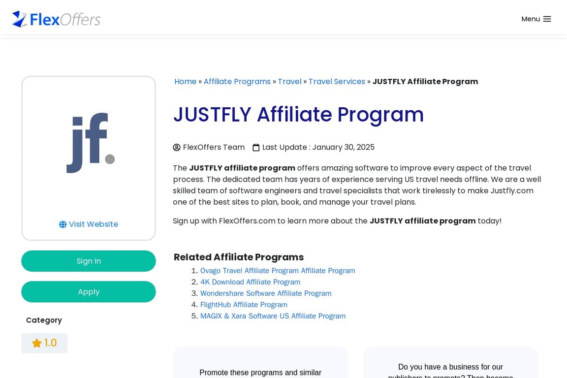 JustFly Affiliate Program: Commission & Program Details (2026)