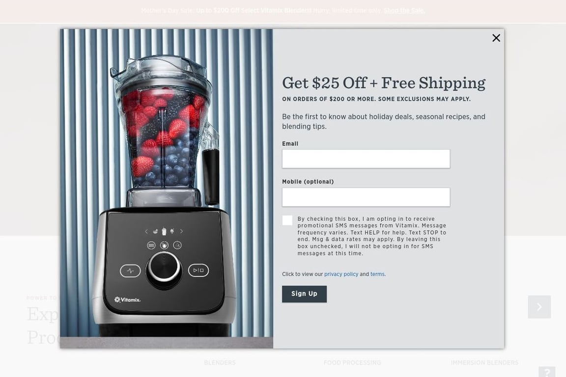 Vitamix homepage