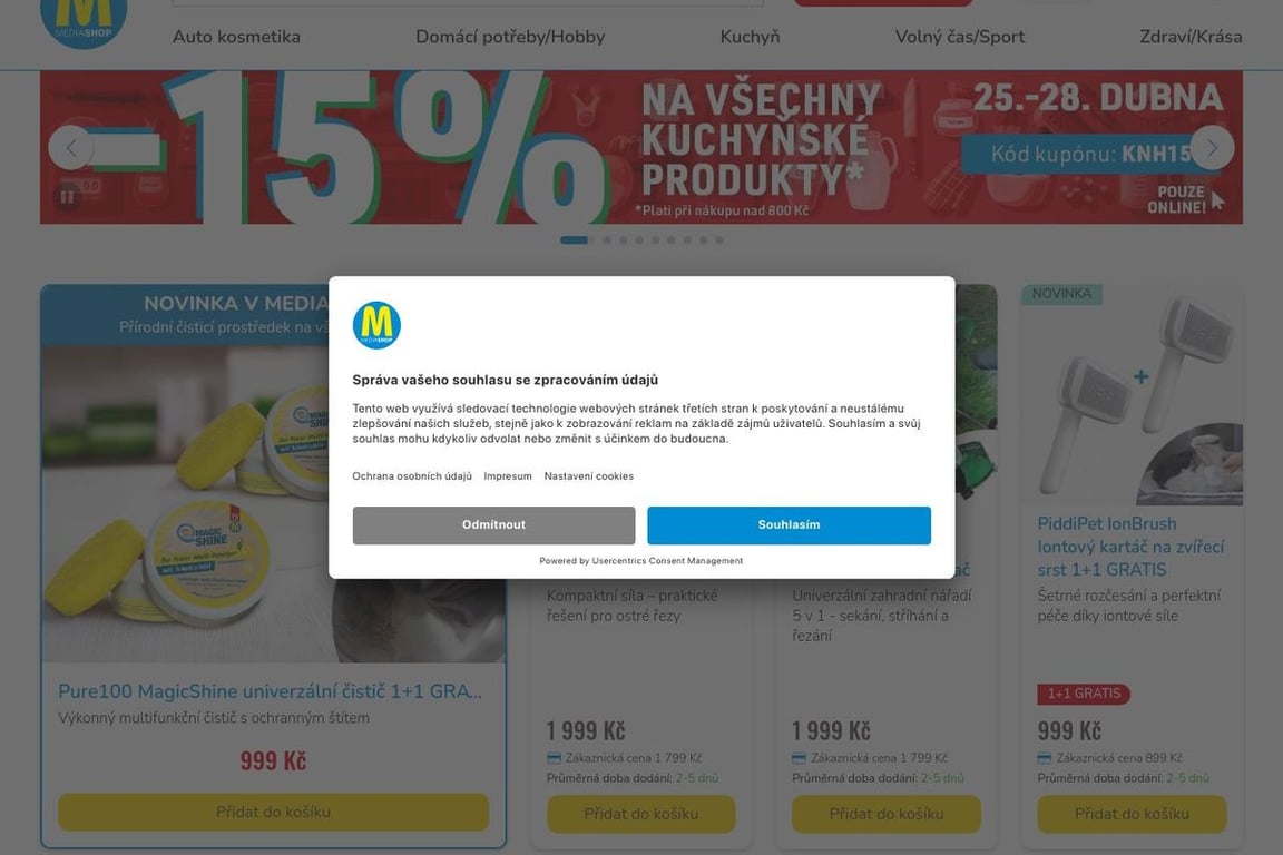 MediaShop homepage