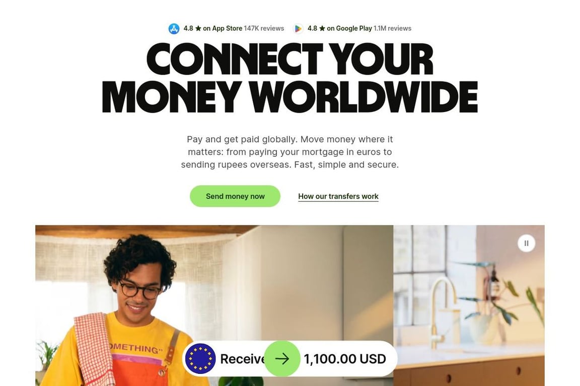 Wise homepage