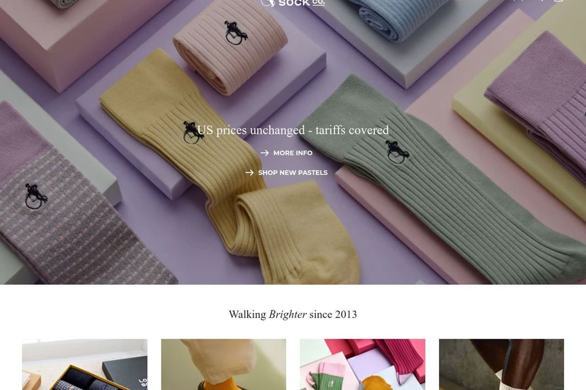 London Sock Company UK homepage