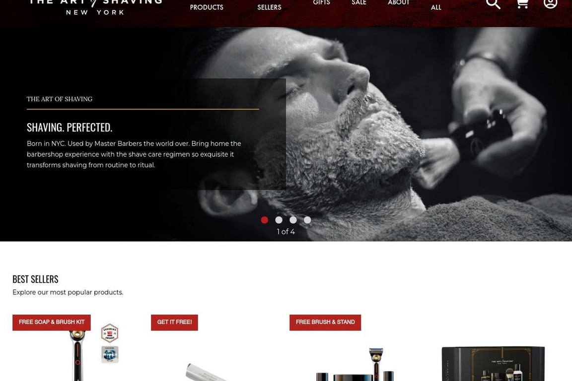 The Art of Shaving homepage