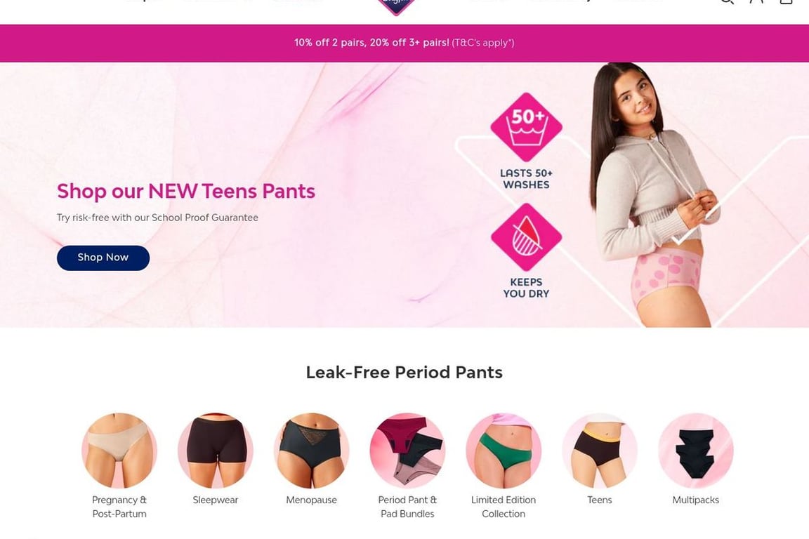 Bodyform homepage