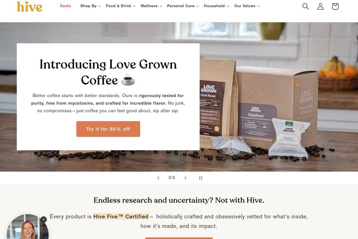 Hive Brands Preferred homepage