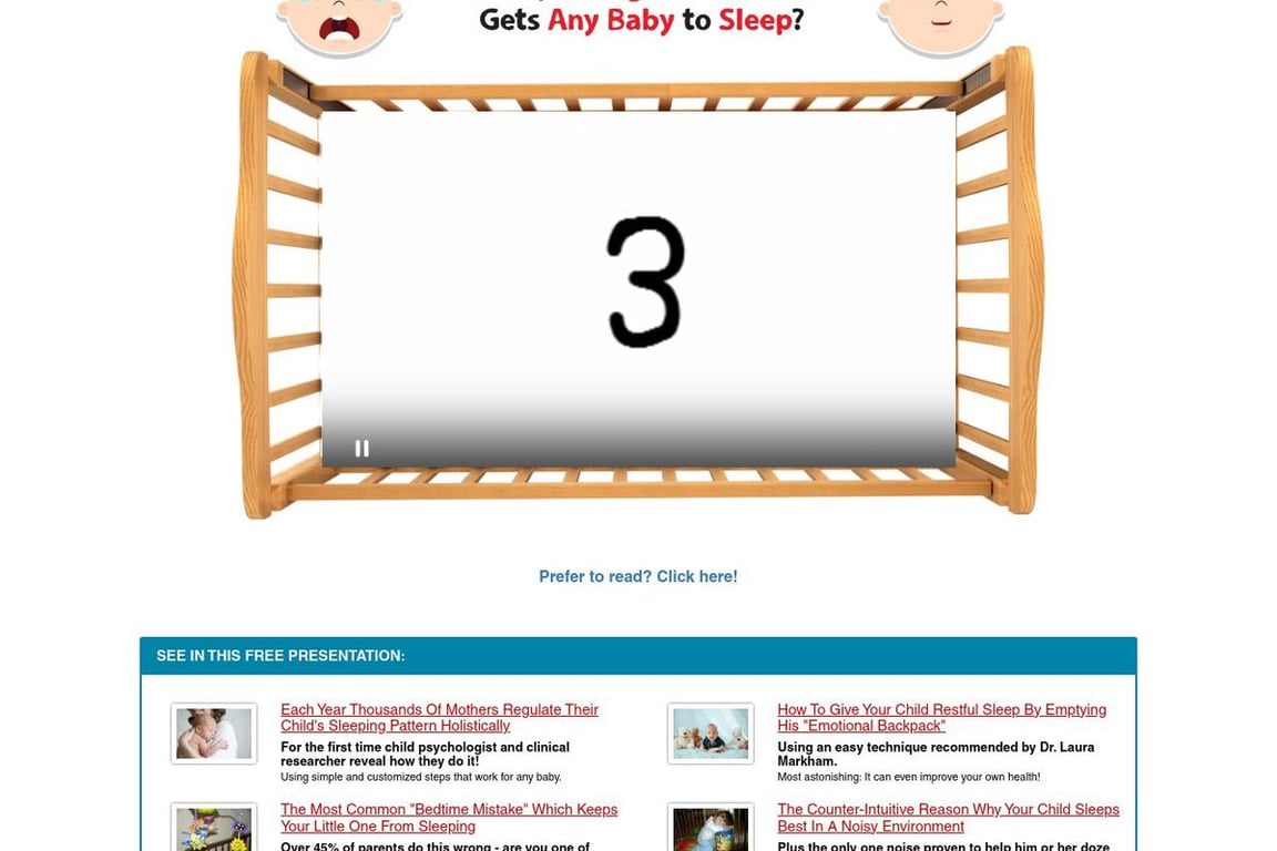 Baby Sleep Miracle homepage