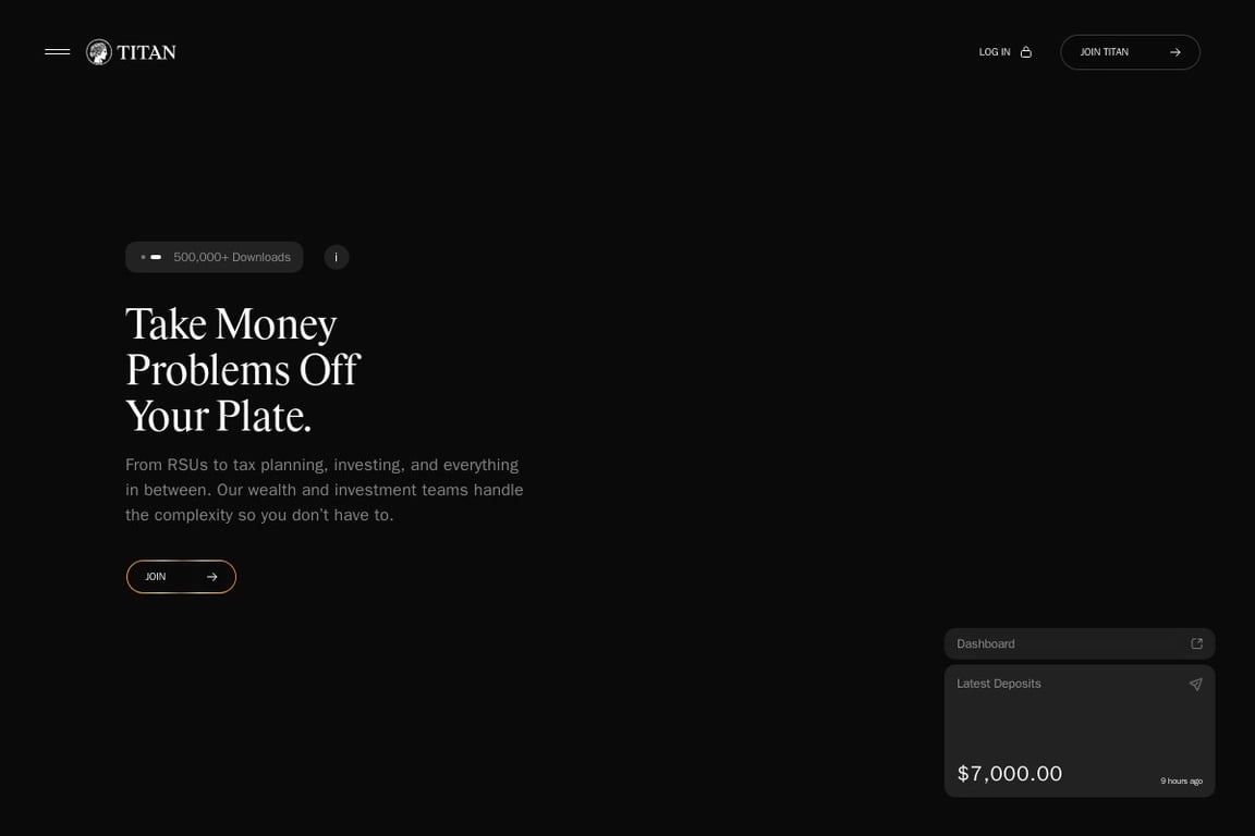 Titan homepage