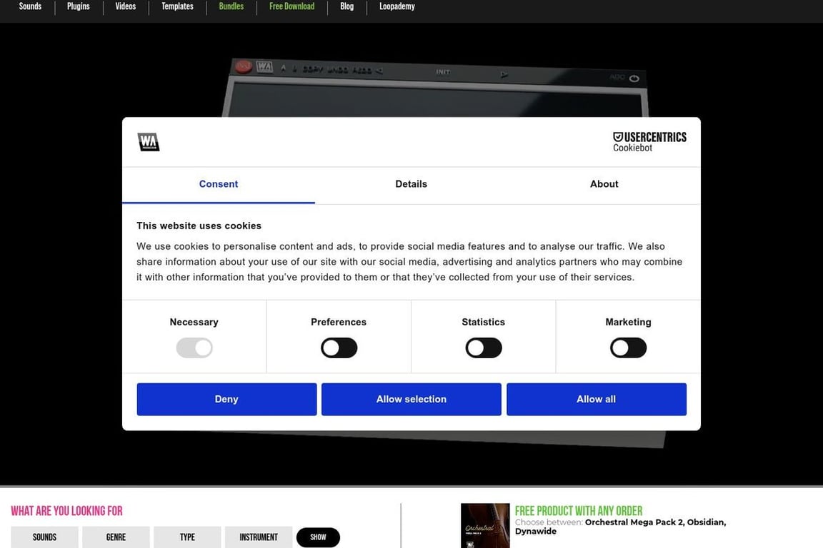 WA Production homepage