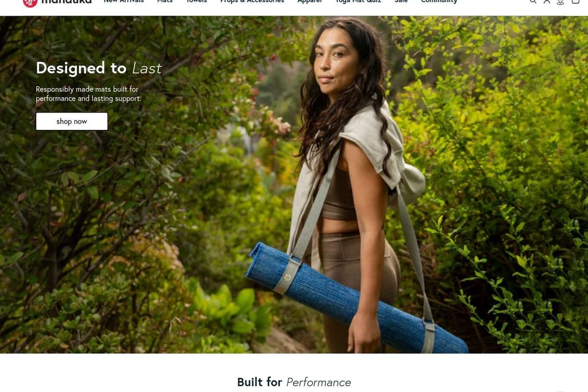 Manduka homepage