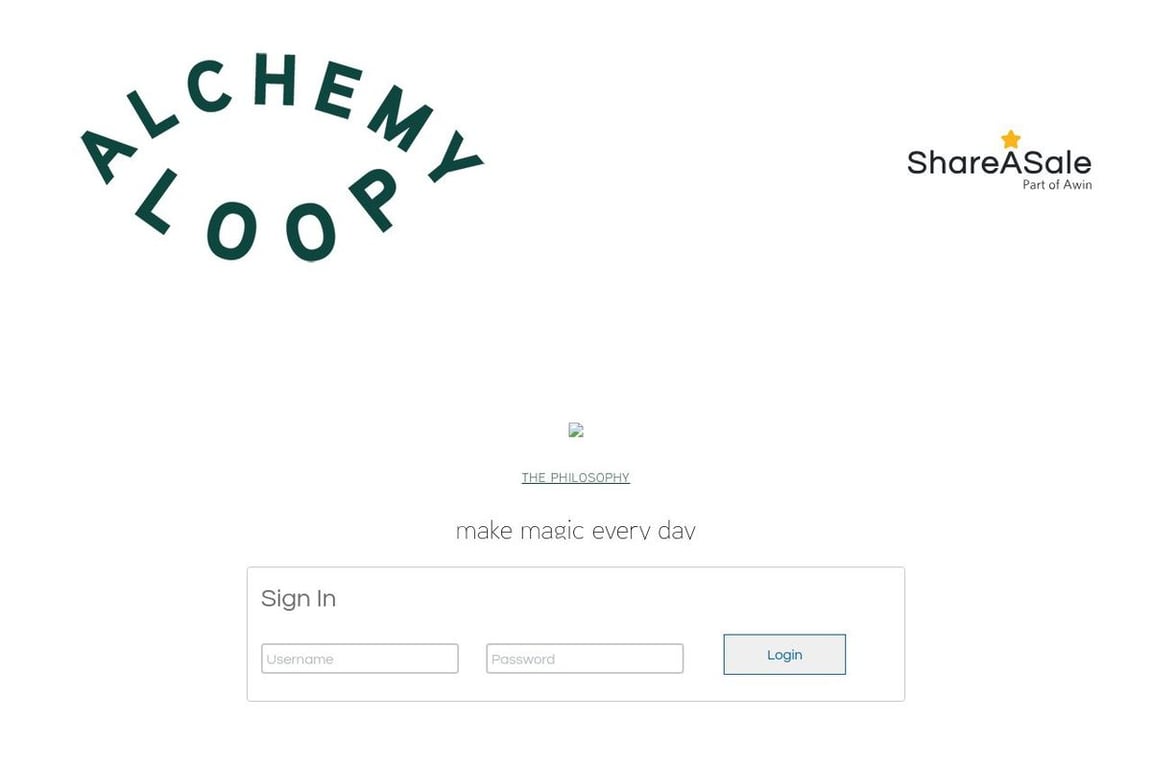 Alchemy Loop affiliate program signup page