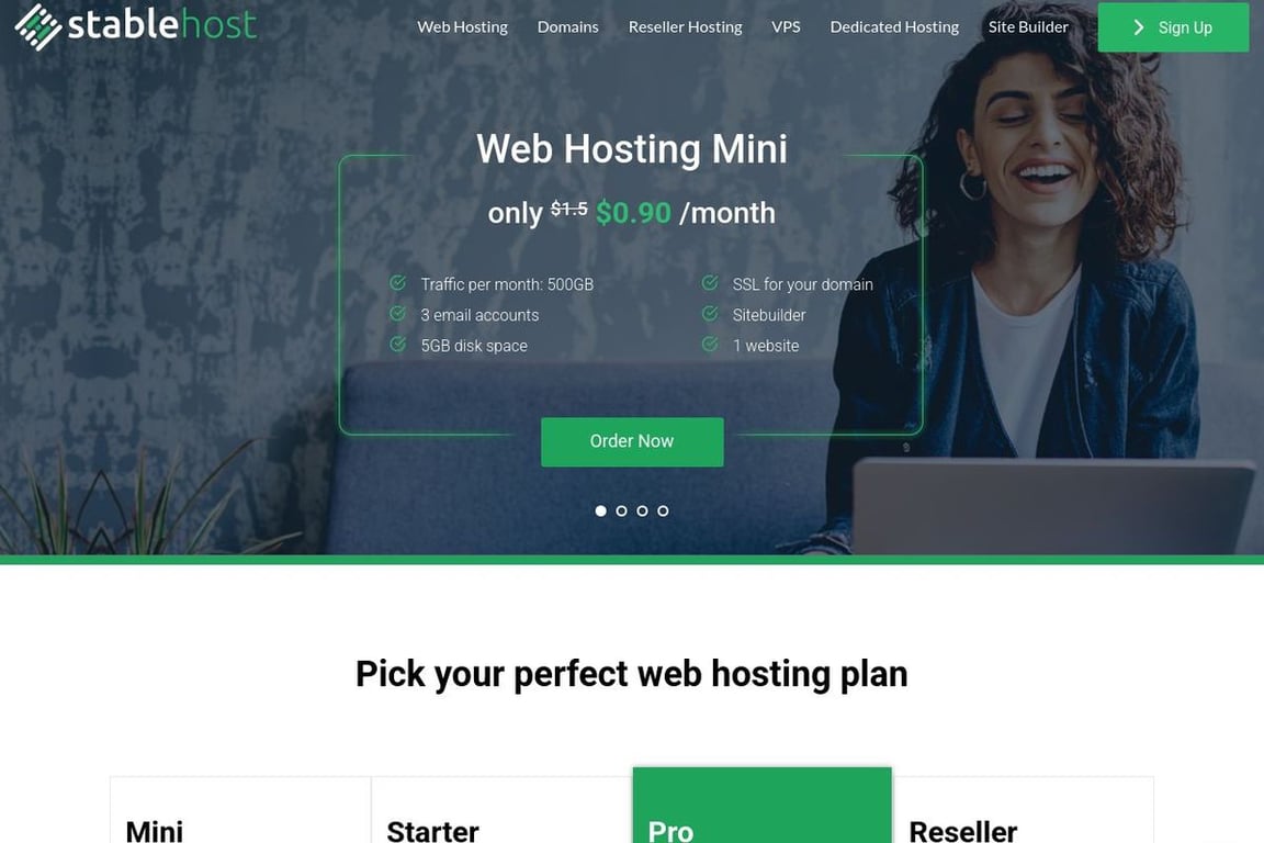 Stablehost homepage