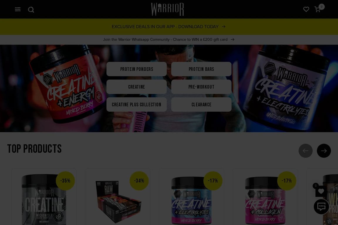 Warrior homepage