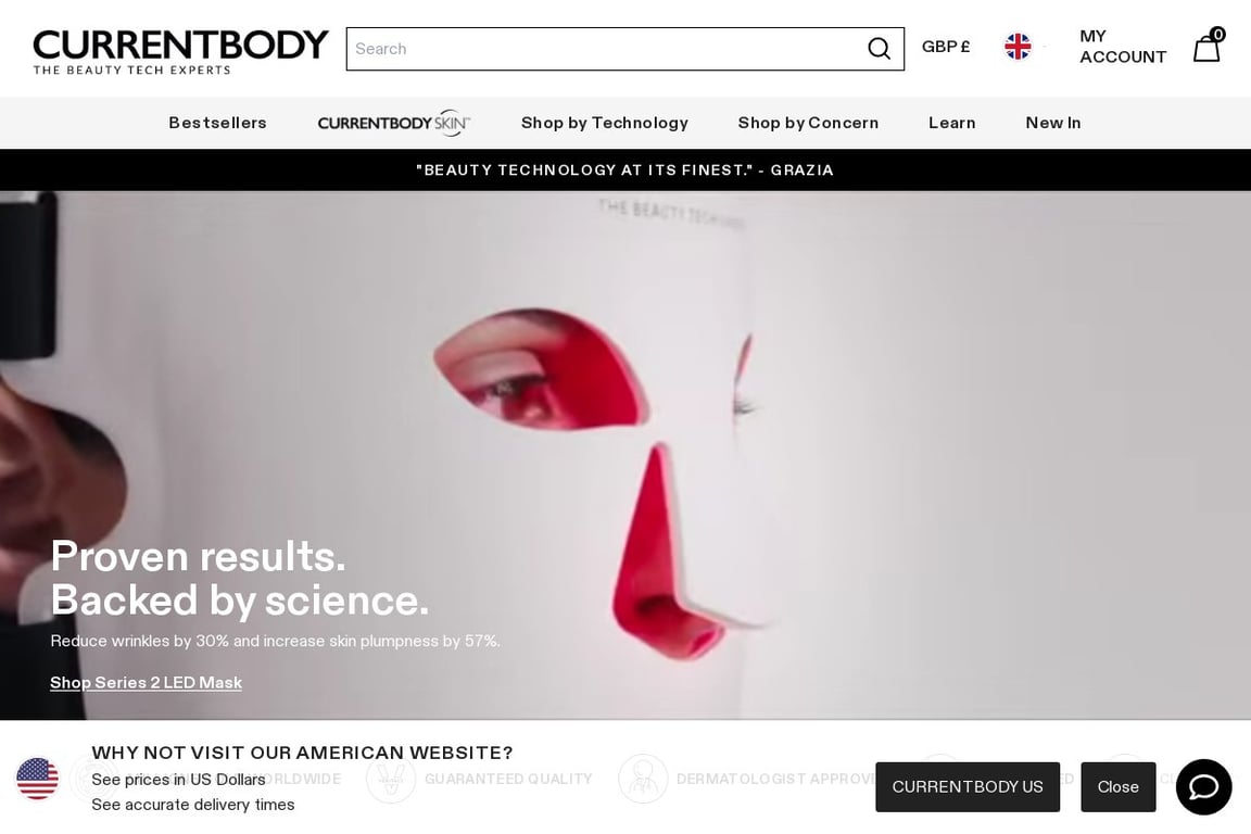 Currentbody homepage