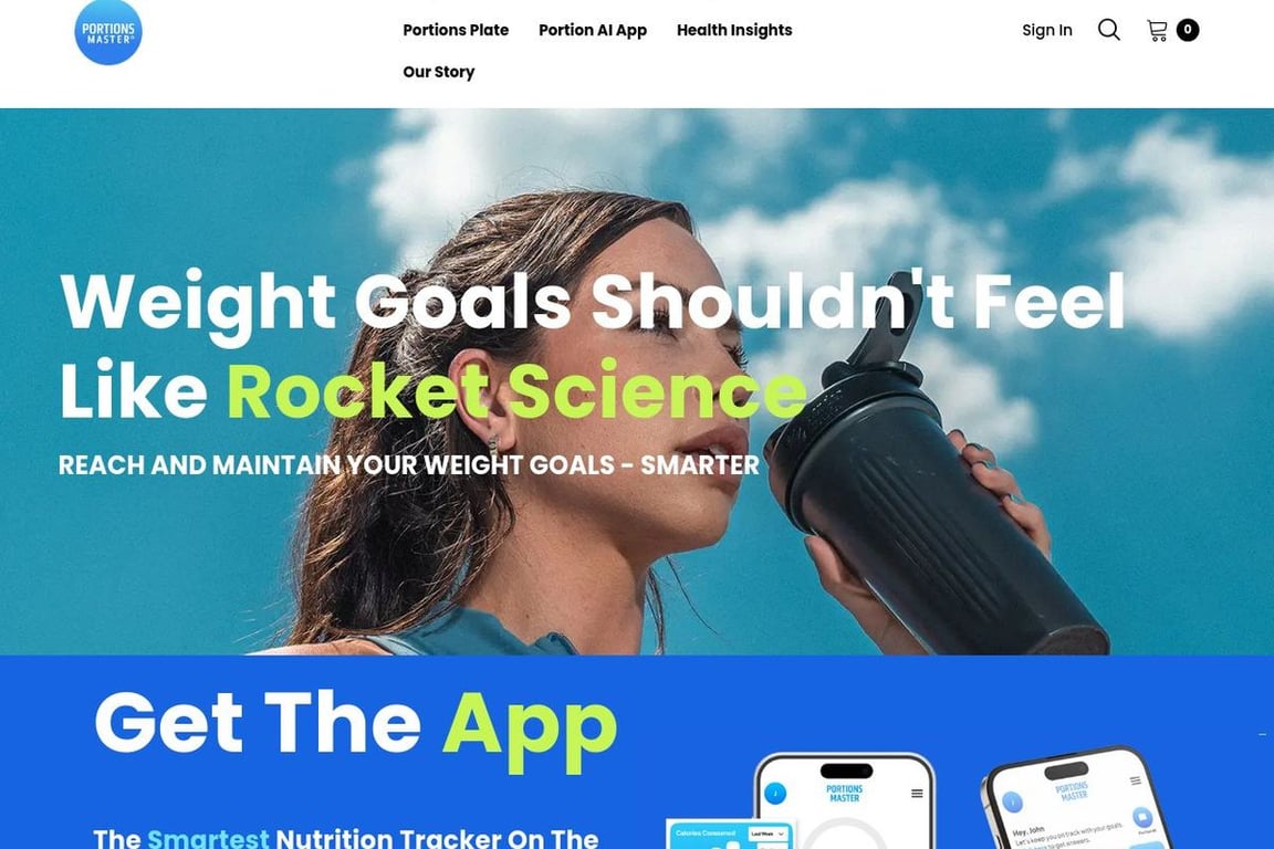 Portions Master homepage