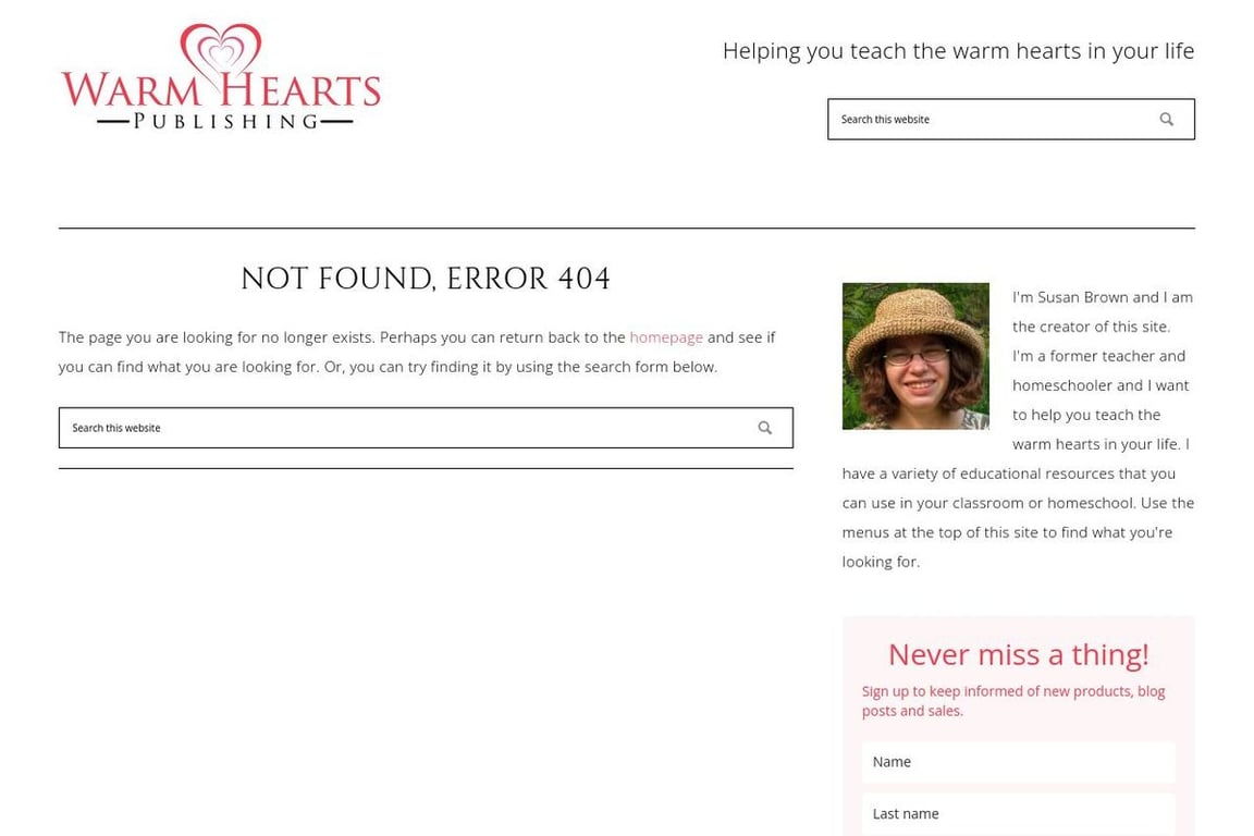 Warm Hearts Publishing affiliate program signup page