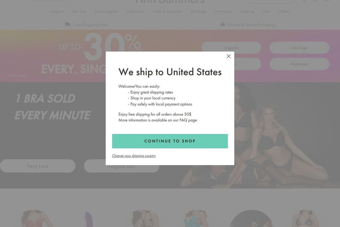 Ann Summers homepage