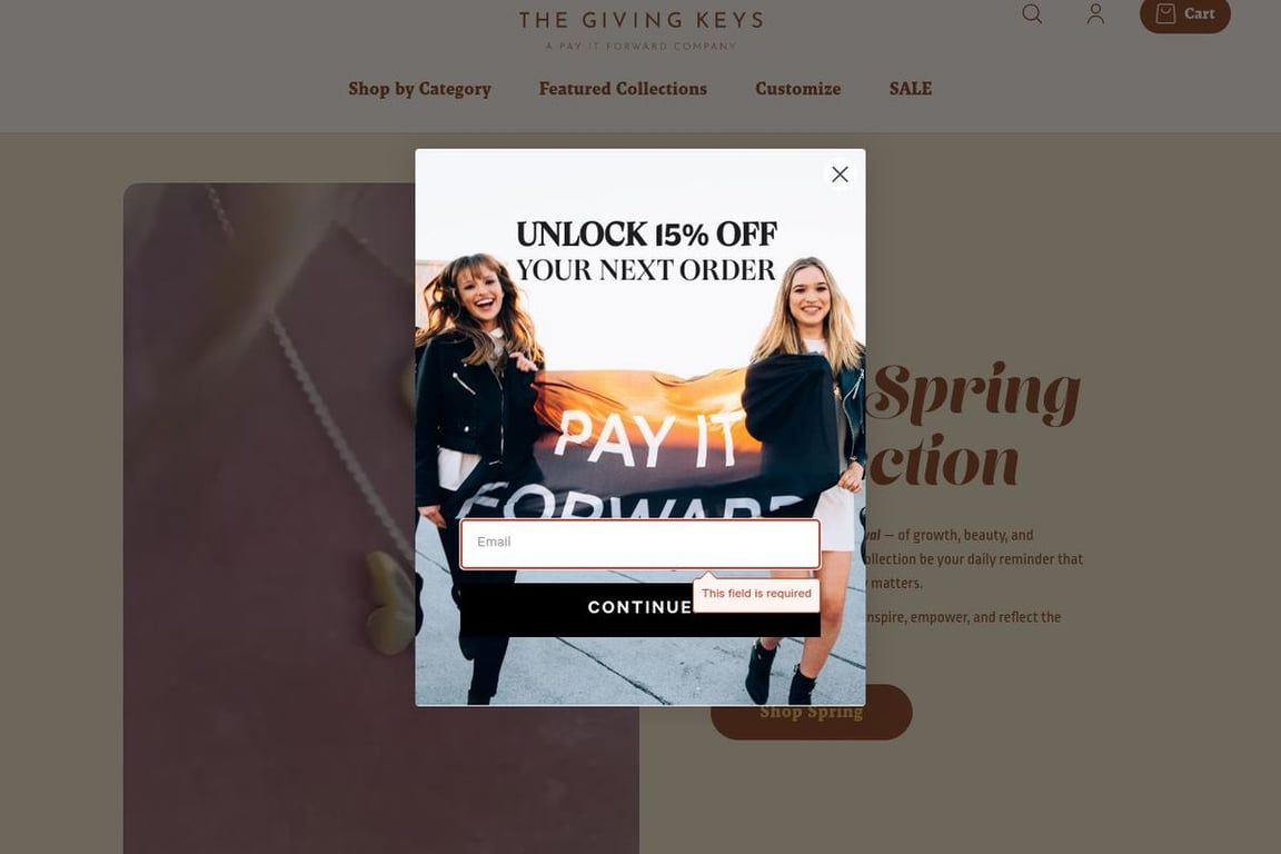 The Giving Keys homepage