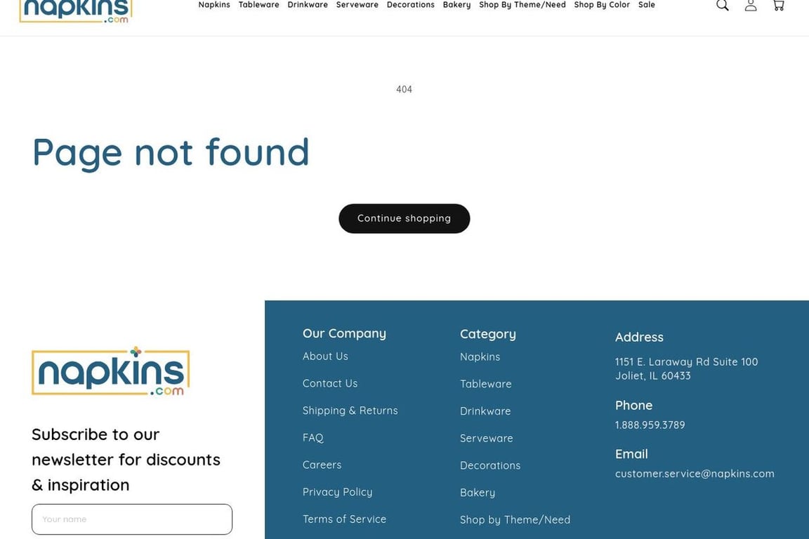 Napkins.com affiliate program signup page