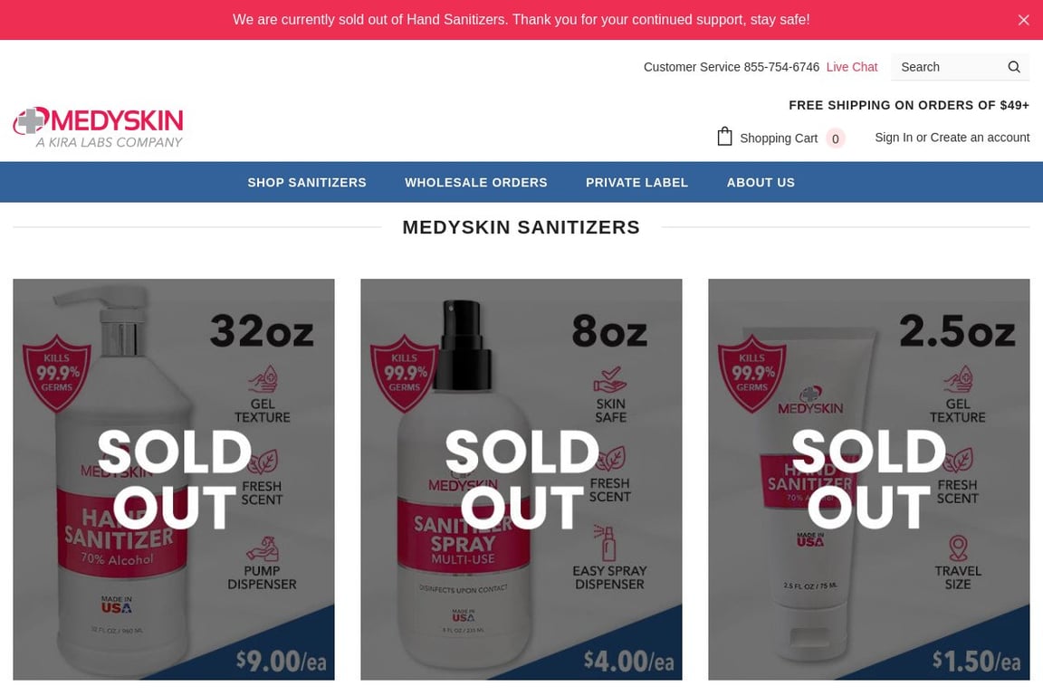 Medyskin homepage