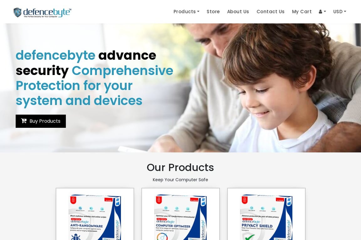 Defencebyte Affiliate Program homepage