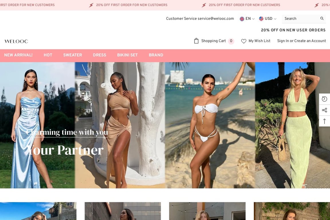 Welooc homepage