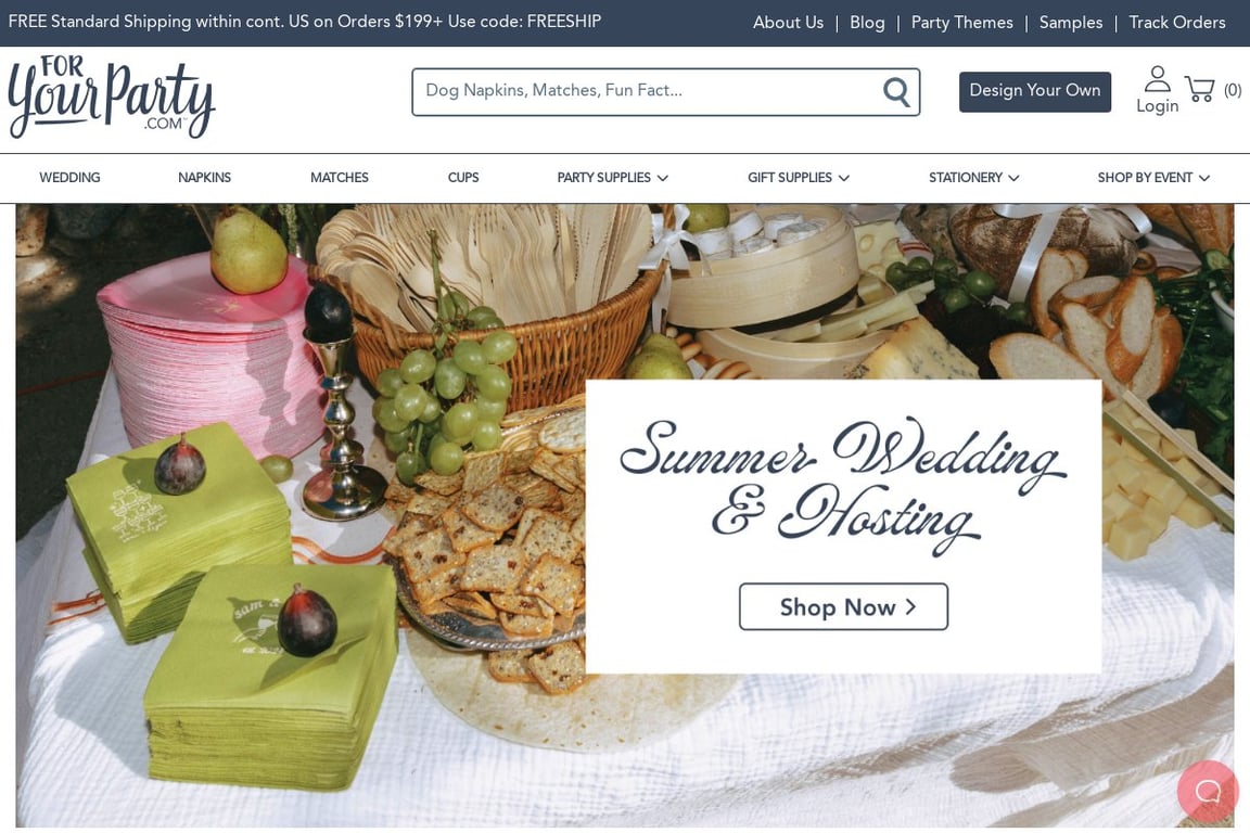 For Your Party homepage