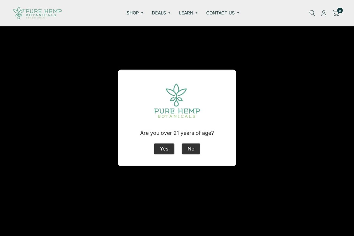 Pure Hemp Botanicals homepage
